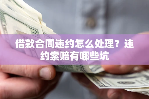 武汉借款合同违约怎么处理？违约索赔有哪些坑