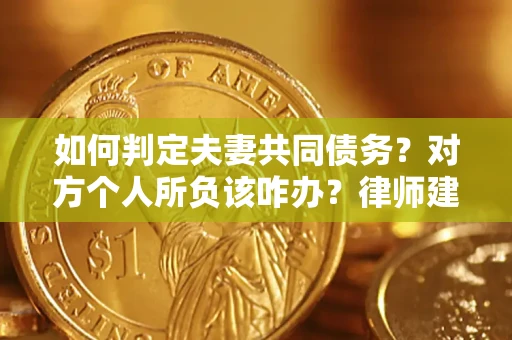 武汉如何判定夫妻共同债务？对方个人所负该咋办？律师建议
