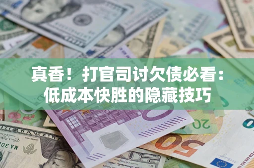武汉真香！打官司讨欠债必看：低成本快胜的隐藏技巧