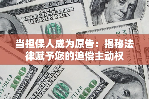 武汉当担保人成为原告：揭秘法律赋予您的追偿主动权