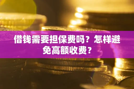 武汉借钱需要担保费吗？怎样避免高额收费？