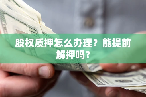 武汉股权质押怎么办理？能提前解押吗？